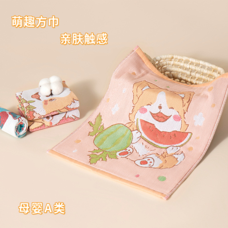 Gauze Square Cotton Cartoon Towel Children Small Towel Cotton Jacquard Handkerchief Baby Face Towel Export Wholesale Gauze Square Cotton Cartoon Towel Children Small Towel Cotton Jacquard Handkerchief Baby Face Towel Export Wholesale