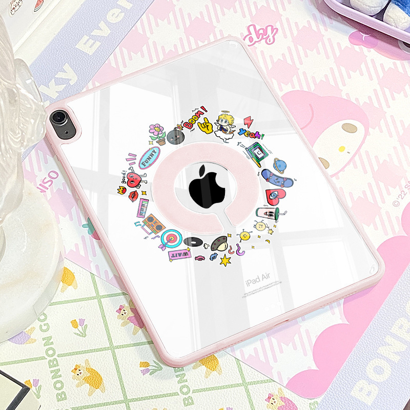 Customized Applicable iPad Tablet Protective Cover Factory Uv Printing Material Shell Acrylic High Transparency Anti-Fall Silicone Cover 11