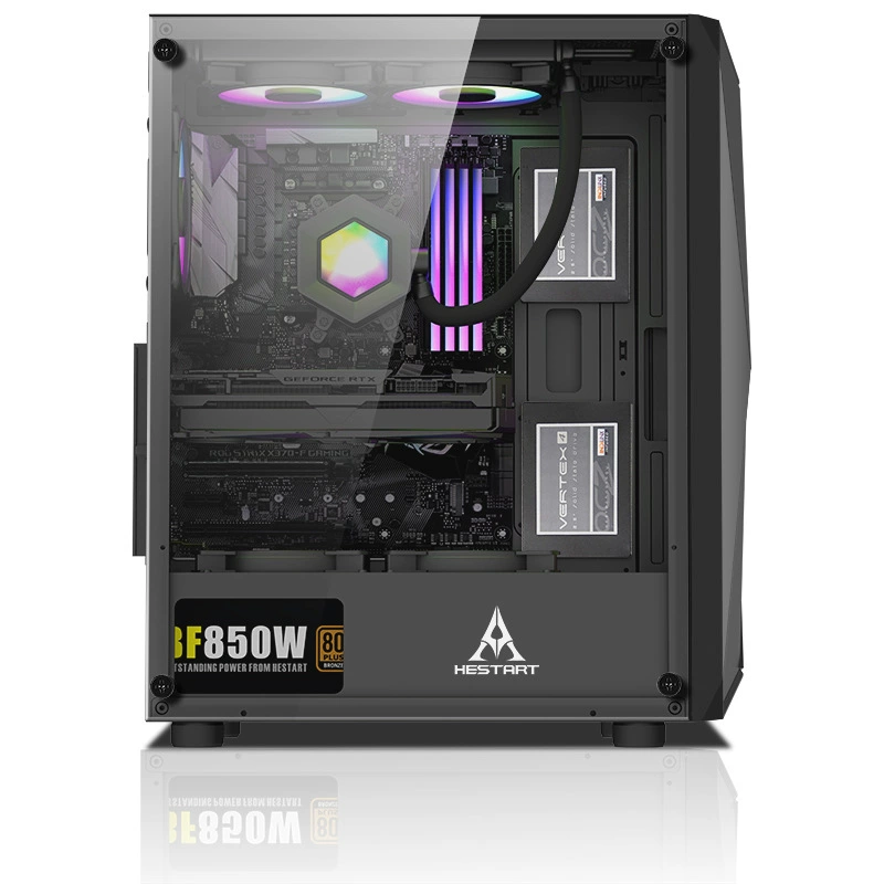 Кейс для настольного ПК Phantom ATX со стеклянной боковиной с перфорированным холодным корпусом для интернет-кафе, домашней киберспортивной игровой консоли, кейс-спот