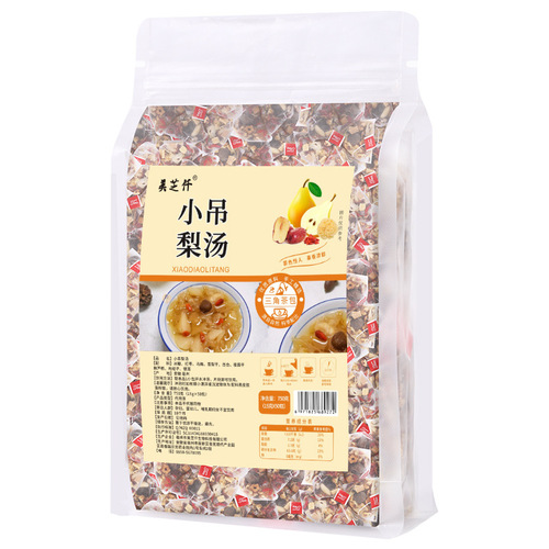 Meizhi Qian Xiao Diao Pear Soup 750g, available in a triangular package, Tremella and Snow Pear Soup, Tea, Longan, Wolfberry and Tremella Infusion