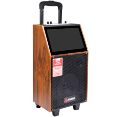 Xinfei A05 square dance video audio outdoor trolley speaker with 13-inch display screen with wireless microphone Bluetooth