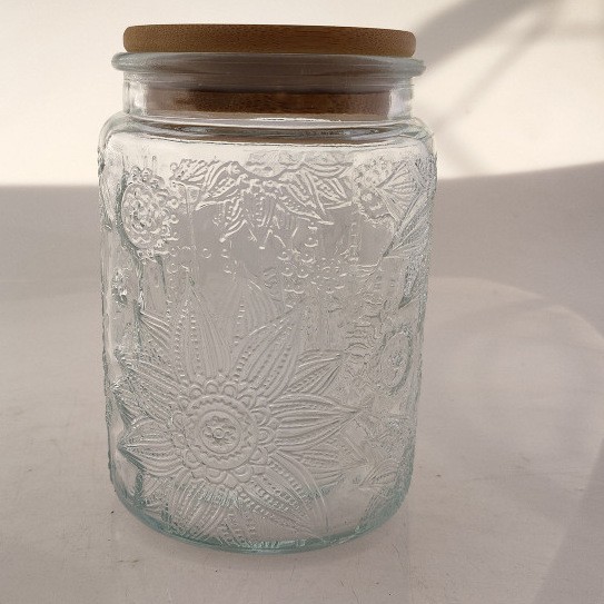 Frasco de almacenamiento retro apto para alimentos, frasco de almacenamiento para granos de café y zumos, frasco sellado, frasco de vidrio para té, transparente