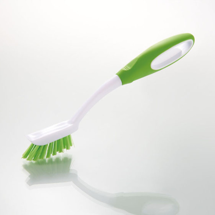 Pot Washing Brush, Kitchen Cleaning Brush, Household Rubber-Coated Long-Handled Pot Brush, Hanging Grout Brush