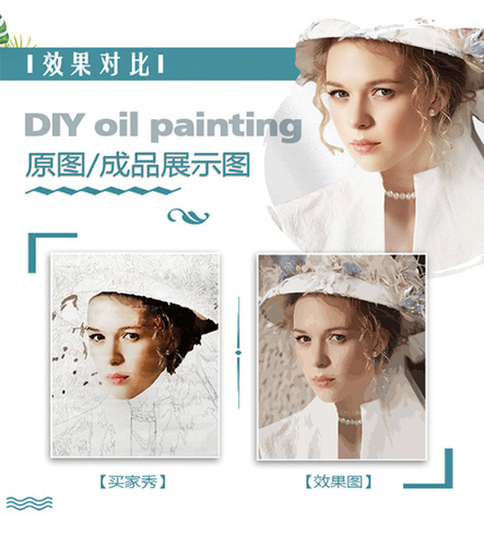 DIY digital oil painting oil painting photo custom dz gift wholesale source manufacturer AliExpress independent station hot selling