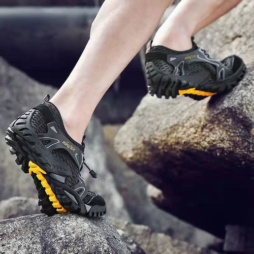 New Outdoor Water Shoes Summer Men's Sandals Korean Style Trend Hiking Shoes Breathable Mesh Temu Dropshipping