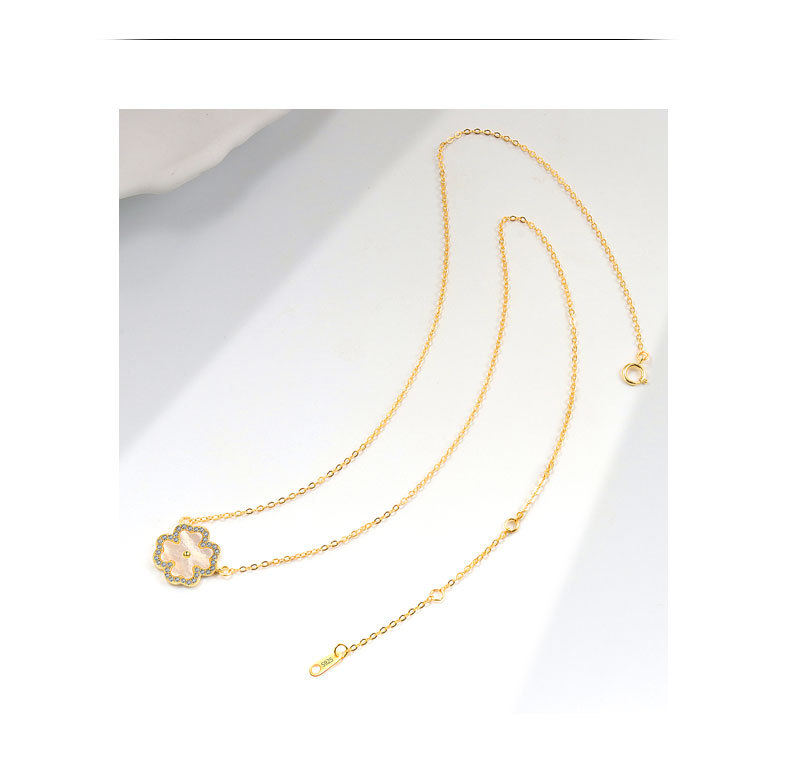 5g Weight Fritillary Pendant Material Pendant Necklace Classification 925 Sterling Silver Plating Geometric Pendant Necklace