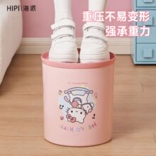 三丽鸥万向轮kitty垃圾桶可移动新品收纳百货无盖家用室内大容量