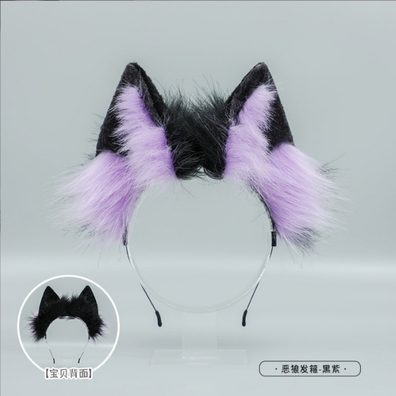 猫耳カチューシャ 猫耳コスプレ 狼耳帽子 狼尻尾 狼フレンドぬいぐるみ獣耳アクセサリーセット|undefined
