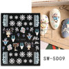 Nail stickers, cartoon fake nails for nails, suitable for import, new collection, wholesale, with snowflakes