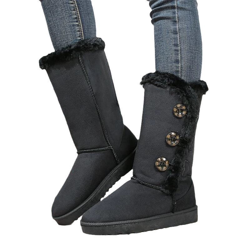 (Cross-border trading), winter keep warm high boots, mid-length, plus size