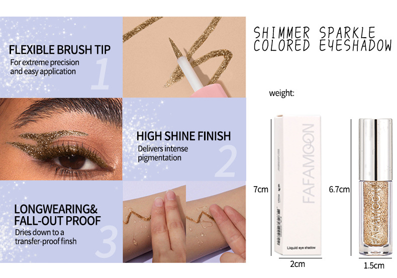 Flüssiger Lidschatten Super Flash Pailletten Liegender Seidenraupenstift Aufhellender Lidschatten Flüssige Pailletten Eyeliner Flüssige Highlights_voghion.com