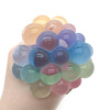 Grape ball, rainbow slime, toy from soft rubber, suitable for import, 6cm, three colors, anti-stress