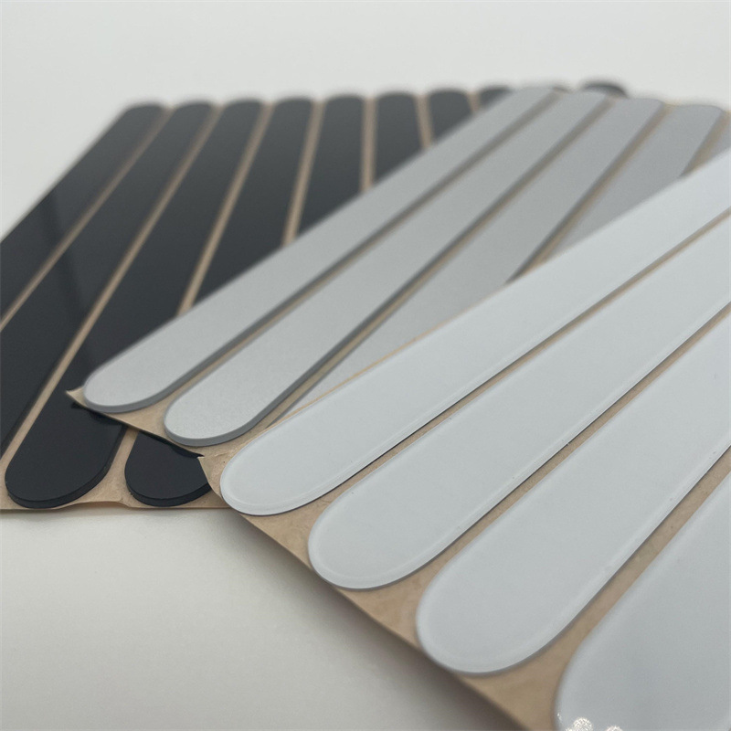 定 制丝印颜色加工单色PC片底部装饰镜片满底背胶 防刮花LOGO面板