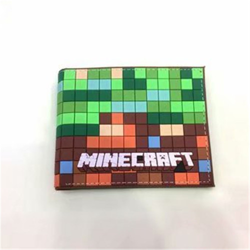 Minecraft cartoon peripheral short wallets for teenagers and students with personalized creative multi-card slot wallets for men and women