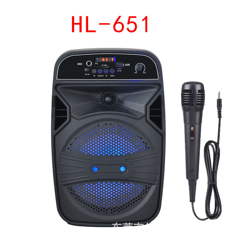 Cross-Border 6.5inch Bluetooth Speaker with Large Speaker, Microphone Input, Outdoor Speaker, High-Power Speaker Cross-Border 6.5inch Bluetooth Speaker with Large Speaker, Microphone Input, Outdoor Speaker, High-Power Speaker