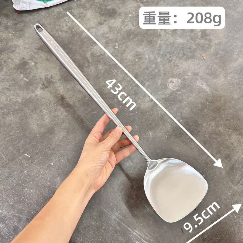 メーカー卸売304ステンレス鋼スープスプーン、スパチュラ、延長ひょうたん型スチールハンドル、キッチン用品、スープスプーン、お粥スプーン、フライパンスプーン、スパチュラ|undefined