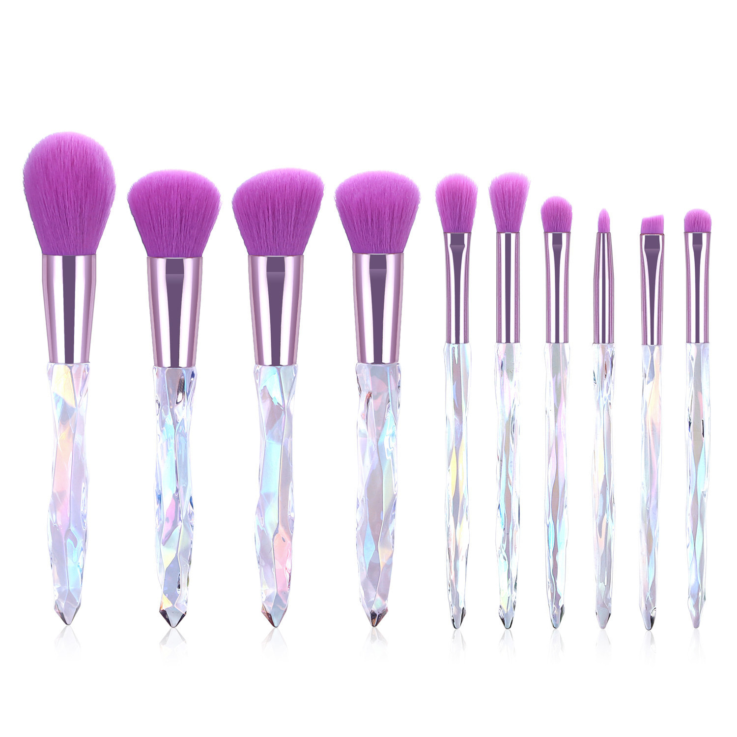 Simple Style Classic Style White Purple Blue Arylic Nylon Acrylic Handle Makeup Brushes 1 Set display picture 2