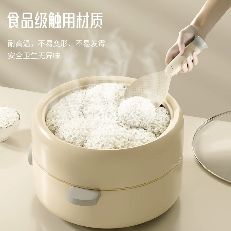 Bear-shaped suction cup rice spoon non-stick rice paddle vertical standing rice cooker serving spoon high-temperature resistant stand-up serving spoon