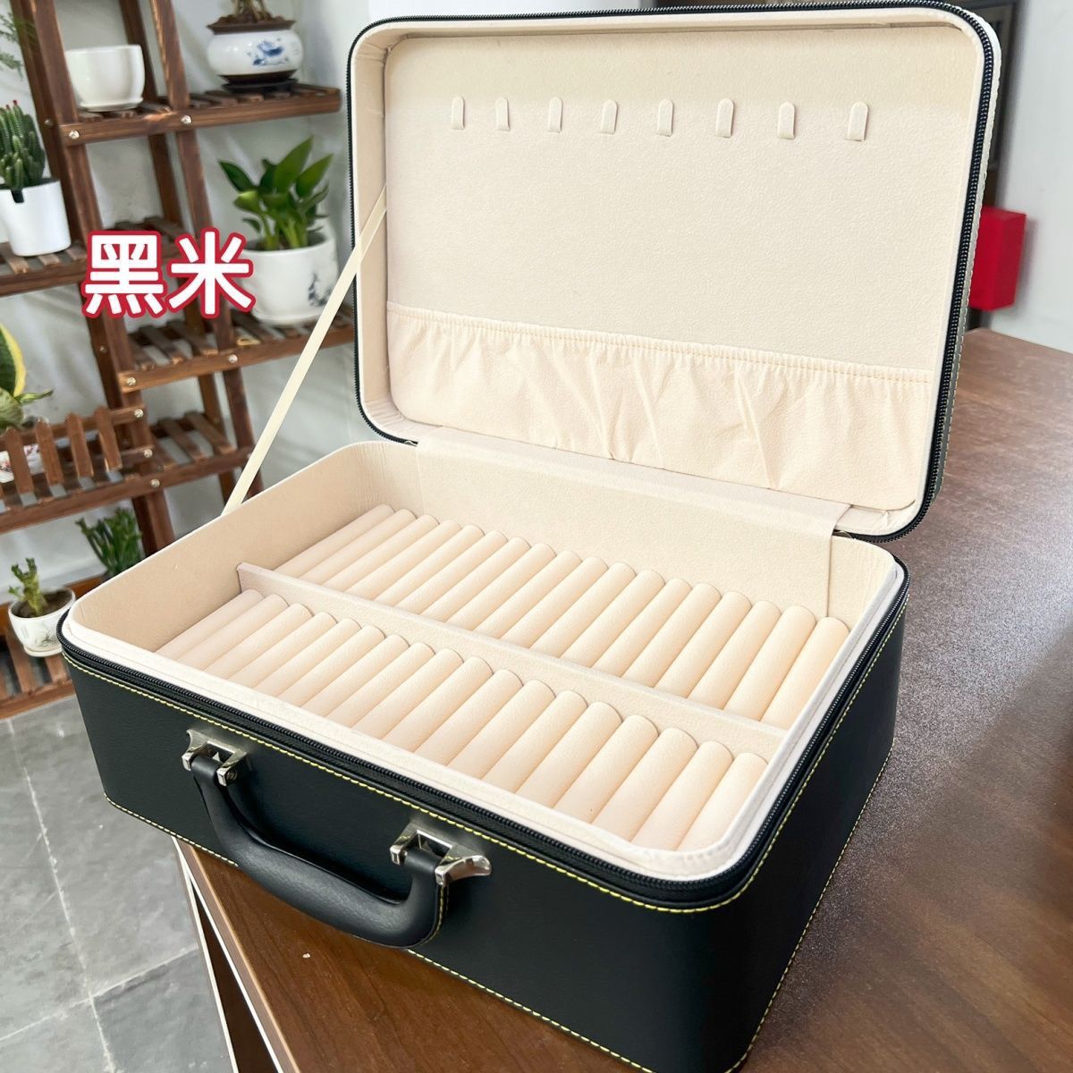 Brazalete caja de almacenamiento 15 dígitos brazalete caja de joyería jade jade caja de oro y plata caja de exhibición caja de joyería portátil caja doméstica