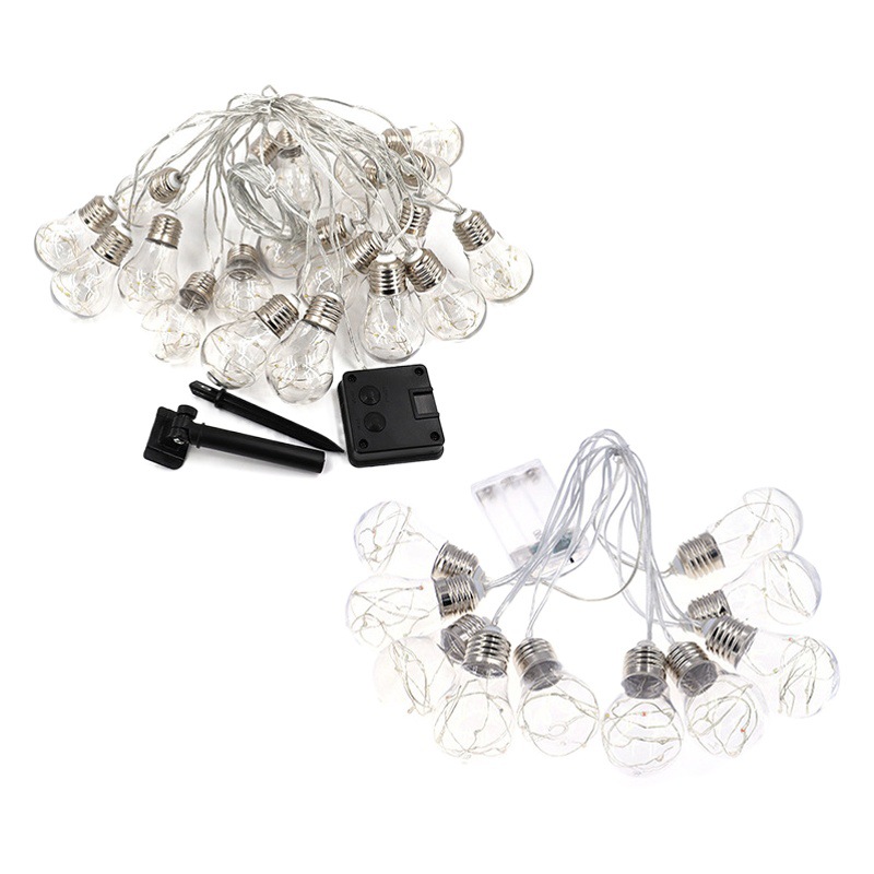 Cadena de bombilla de luz solar G45 transfronteriza impermeable al aire libre Fiesta de Navidad Decoración Retro LED control remoto bola Cadena de luz