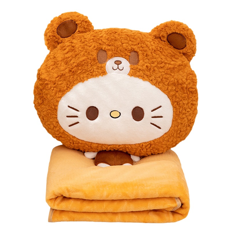 Círculos animados gatos 3 - en - 1 almohada almohada de oficina almohada siesta almohada acostada para dormir almohada de coche invierno mano