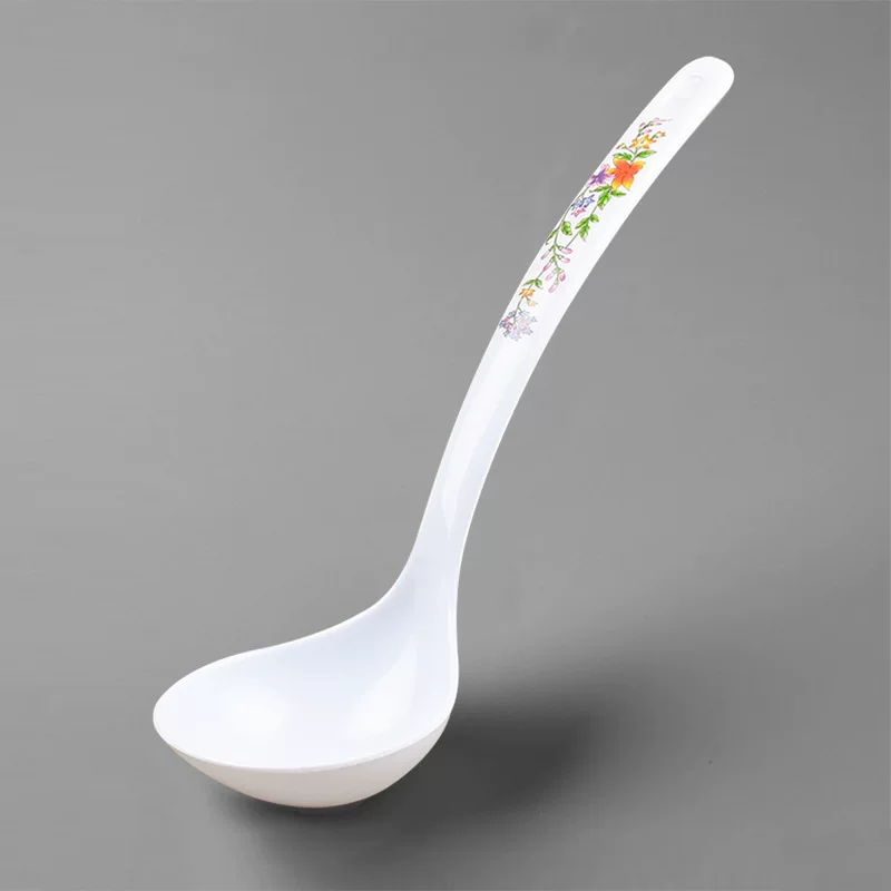 Cute plastic ceramic tableware for home use, Japanese long spoon