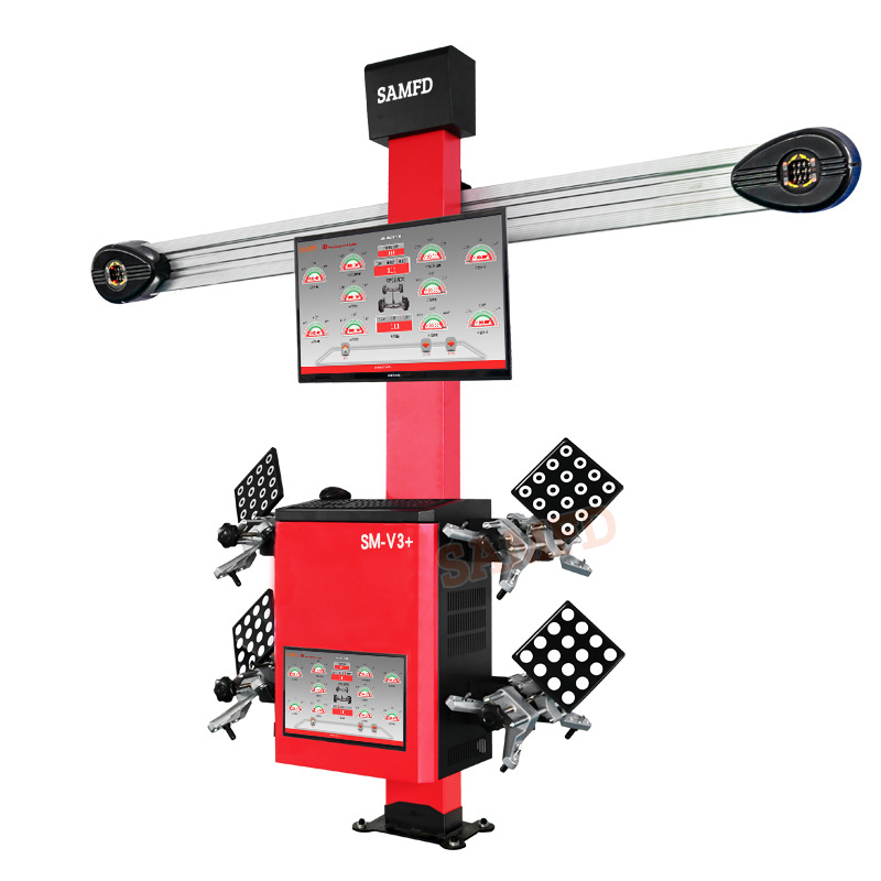 Localizador de cuatro ruedas SAMFD, pantalla dual, equipo de mantenimiento y reparación de neumáticos de automóvil, taller de reparación de automóviles, localizador de cuatro ruedas