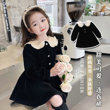 儿童新款2025洋气甜美女童秋冬季时髦公主长袖连衣裙女宝宝春装潮