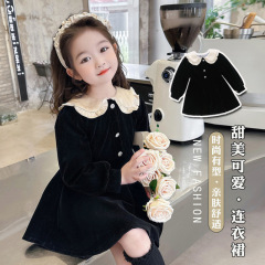儿童新款2025洋气甜美女童秋冬季时髦公主长袖连衣裙女宝宝春装潮