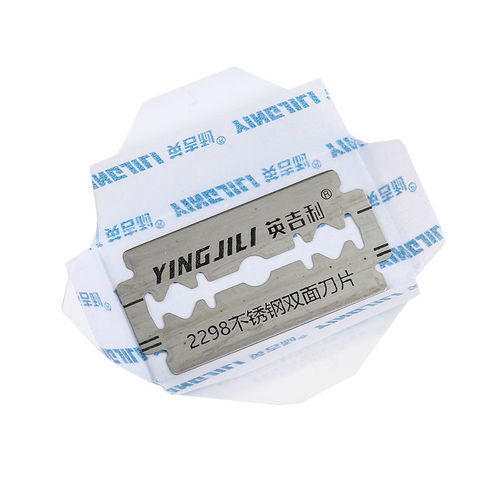 English 2298 stainless steel double-sided blade old-fashioned razor blade manual shaving shaving eyebrow trimming blade