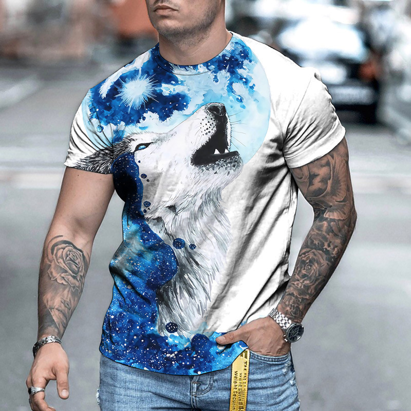 2026 New Round Neck Men's Short-Sleeved T-Shirt Wholesale 3D Digital Printing Casual Men's Clothing 2026 New Round Neck Men's Short-Sleeved T-Shirt Wholesale 3D Digital Printing Casual Men's Clothing