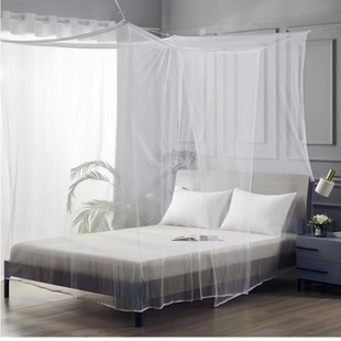 Floor-Standing Vintage Encrypted Mosquito Net for Home Use, New High-End 1.5m Bed White Encrypted Thickened 1.8 Bedroom Mosquito-Proof
