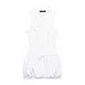 2024春夏季新品欧美跨境女装白色背心式气球式裙摆连体裤式连衣裙
