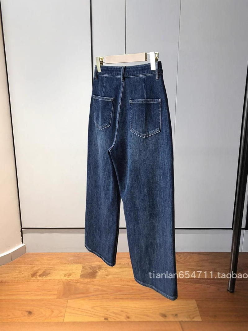 대형 공장의 상품은 정말 좋습니다  높은 허리 경미한 넓은 곡선 거대한 숨기기 고기 청바지 F101802