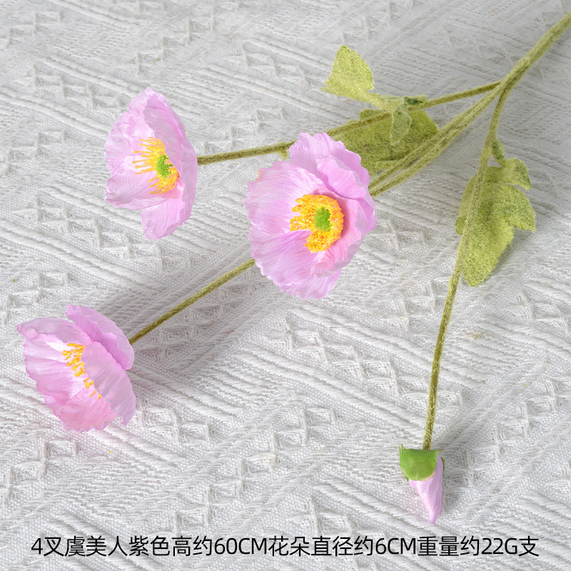 4 tenedores amapola púrpura