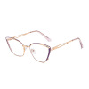 Fashionable metal glasses, European style, cat's eye