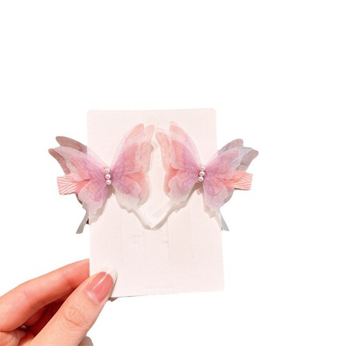 New Style Ethereal Butterfly Hair Clip for Children, Gradient Swallowtail Butterfly Hair Accessory, Double-Sided Hair Pin for Braided Hairstyles, Ancient Style Hanfu Hair Adornments