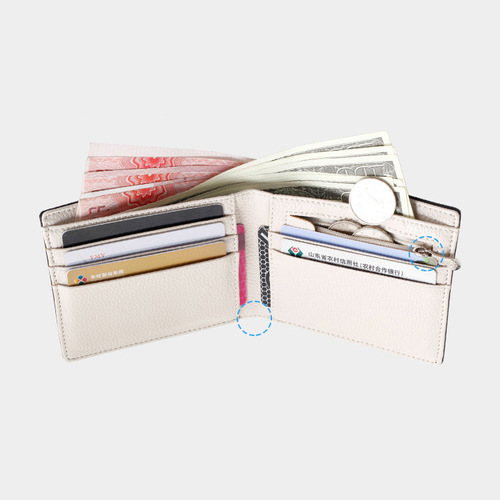 Wallet Men's Short Two-fold Driver's License Integrated Wallet Men's Casual Fashion Thin Leather Clip Wallet