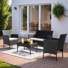 户外休闲庭院花园室外藤编沙发藤椅子组合家具阳台露台客厅民宿椅