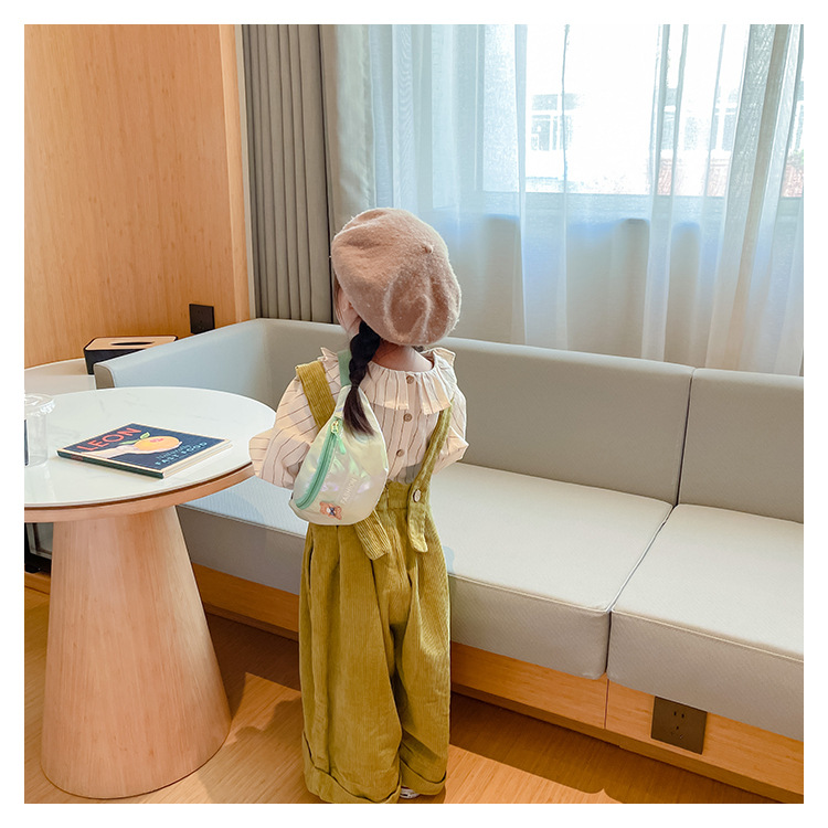 2023 New fashionable and trendy portable laser PU leather children's waist bag, crossbody small bag, sports laser chest waist bag undefined