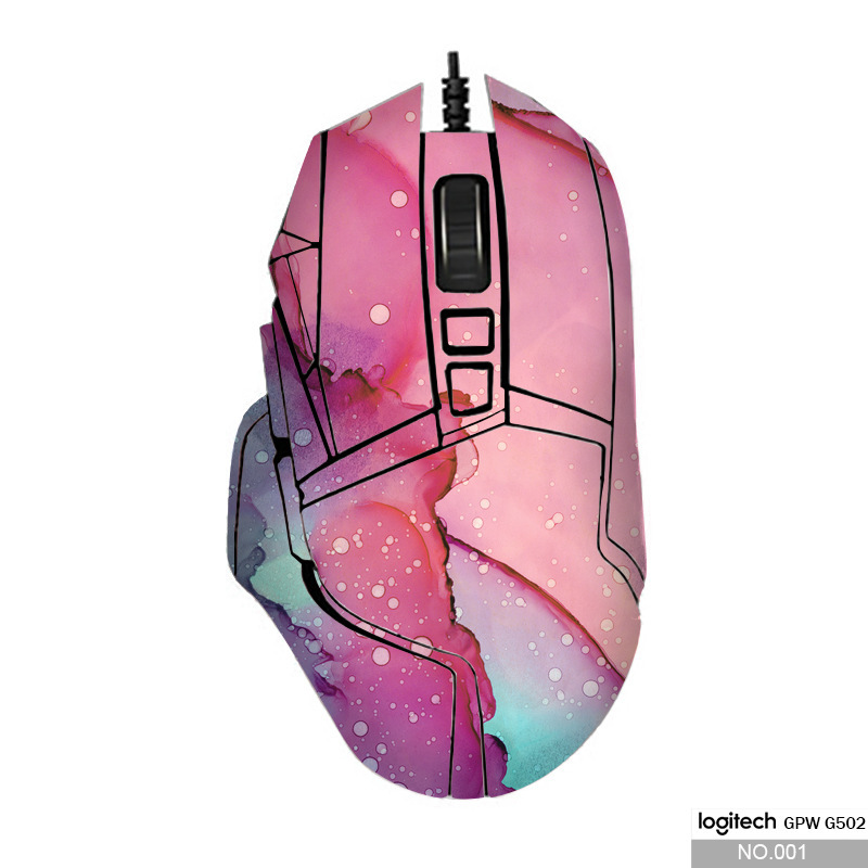 Suitable for Logitech 502 Wired Mouse Sticker Personalized Color Sticker Non-slip Film Gradient Color Department