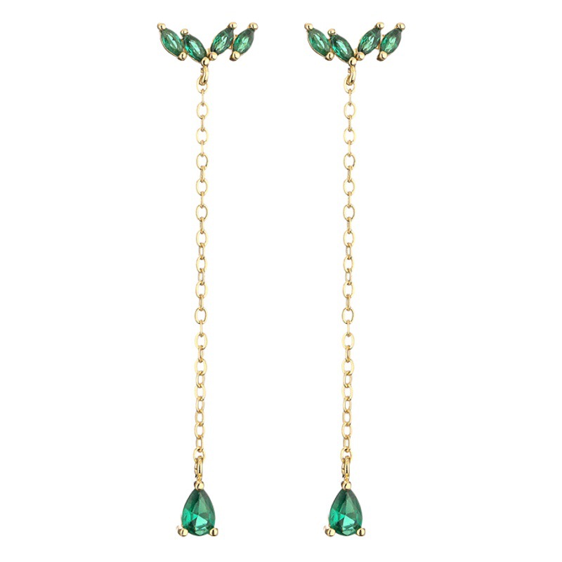 Pendientes de borla geométricos chapados en oro de cobre europeos y americanos diseño de las mujeres sentido nicho pendientes personalizados