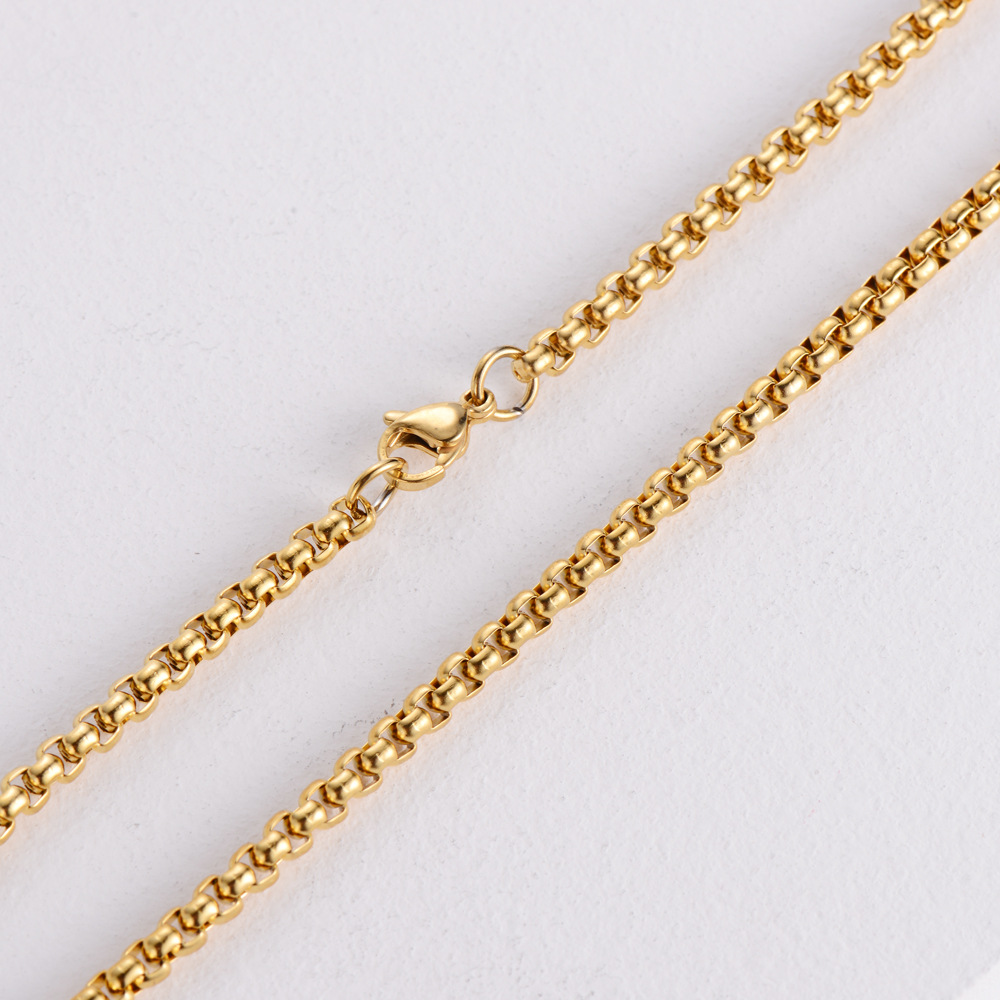 Rostfreier Stahl 18 Karat Vergoldet Einfacher Stil Überzug Geometrisch Halskette display picture 1