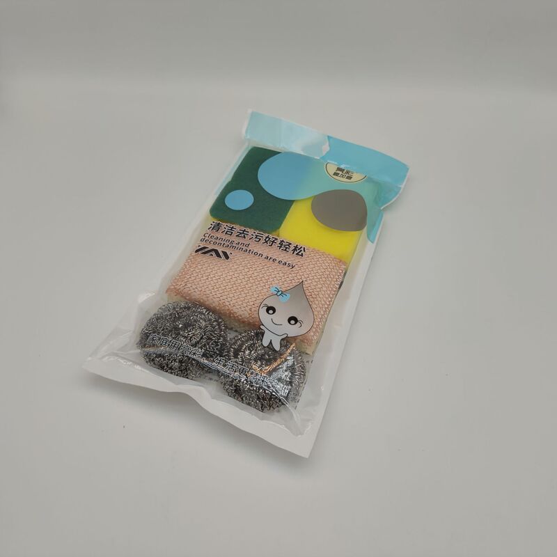 Steel ball washing King yellow green sponge cleaning combination set kitchen cleaning supplies promotional gifts