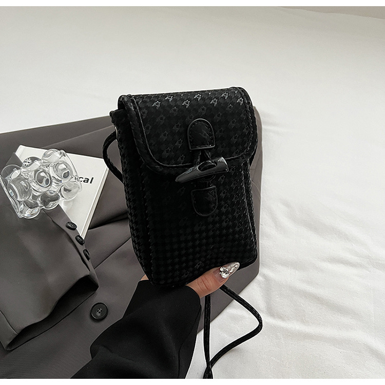 Mobil crossbody til kvinder 2024 nyt sans niche design alsidig afslappet og moderigtig enkelt skulder lille firkantet_voghion.com