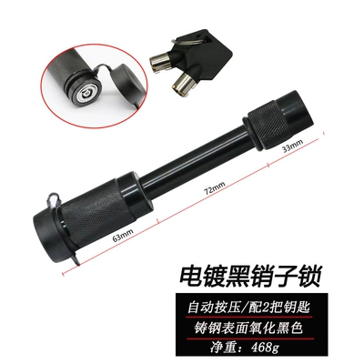Car lock Latch Lock Trailer Hook Rogue - zinc-alloy-electroplated-black-lock-regular-model-comes-with-2-keys