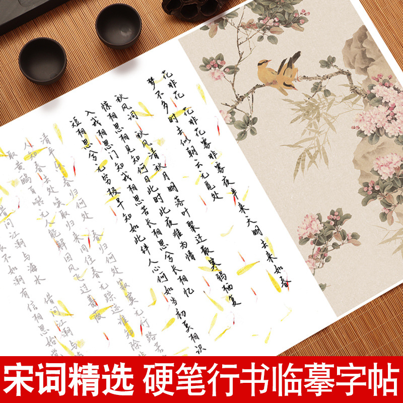 宋词字帖硬笔行书临摹长卷钢笔成人练字入门行楷古诗词练字帖男生