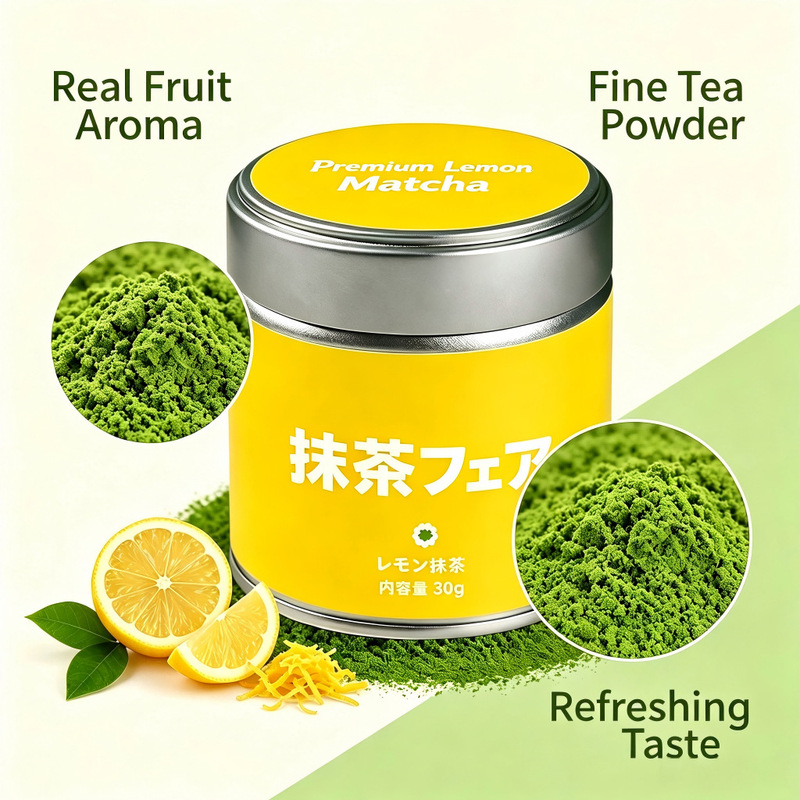 Cross-border Middle Eastern Lemon Flavor Matcha Green Tea Powder Premium lemon flavor matcha Cross-border Middle Eastern Lemon Flavor Matcha Green Tea Powder Premium lemon flavor matcha