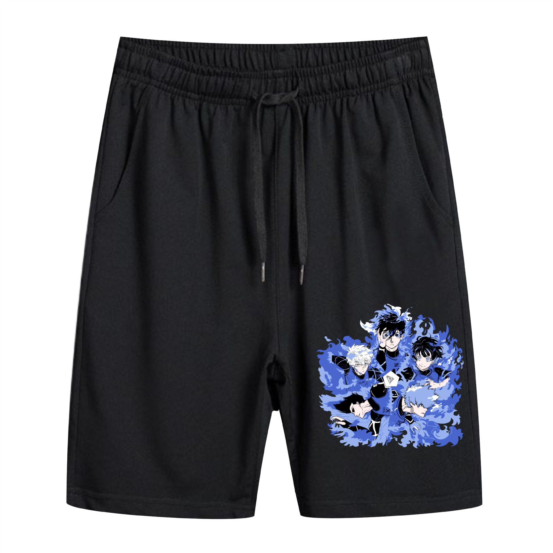 Comercio exterior nuevo BLUE LOCK azul prisión pantalones de playa periféricos de animación hombres y mujeres pantalones cortos de cinco puntos