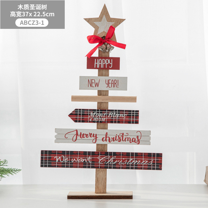 Hong Kong Heng decoraciones creativas de Navidad Santa Claus adornos de madera estrella de cinco puntas regalos de Navidad